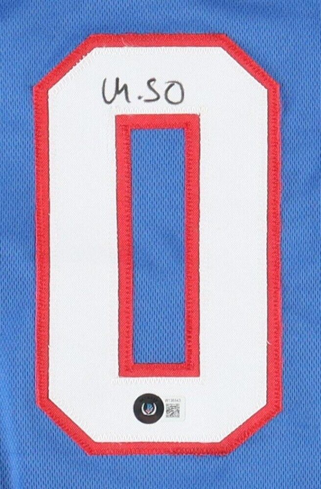 Marcus Sasser Signed Detroit Pistons Jersey (Beckett) 2023 1st Round Pick /Guard