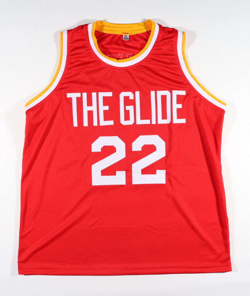 Clyde (The Glide) Drexler Signed Houston Rockets Red Home Jersey (JSA COA)