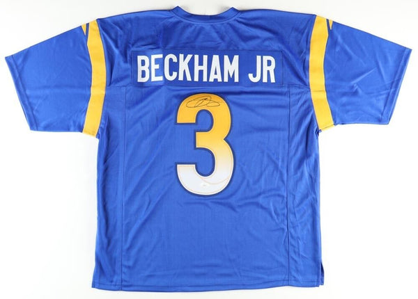 ODELL BECKHAM JR NEW YORK GIANTS AUTOGRAPHED JERSEY JSA COA