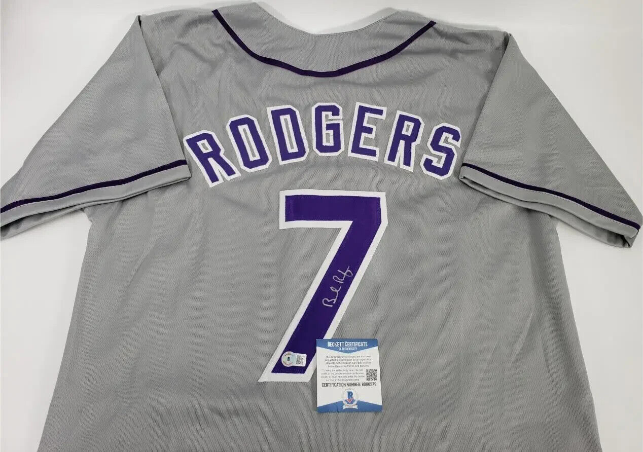 Brendan Rodgers Signed Colorado Rockies Jersey (Beckett COA) Gold Glove 2nd Base