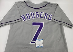 Brendan Rodgers Signed Colorado Rockies Jersey (Beckett COA) Gold Glove 2nd Base