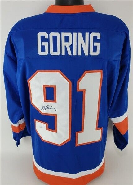 Butch Goring Signed New York Islanders Jersey (JSA COA) 4xStanley Cup Champion