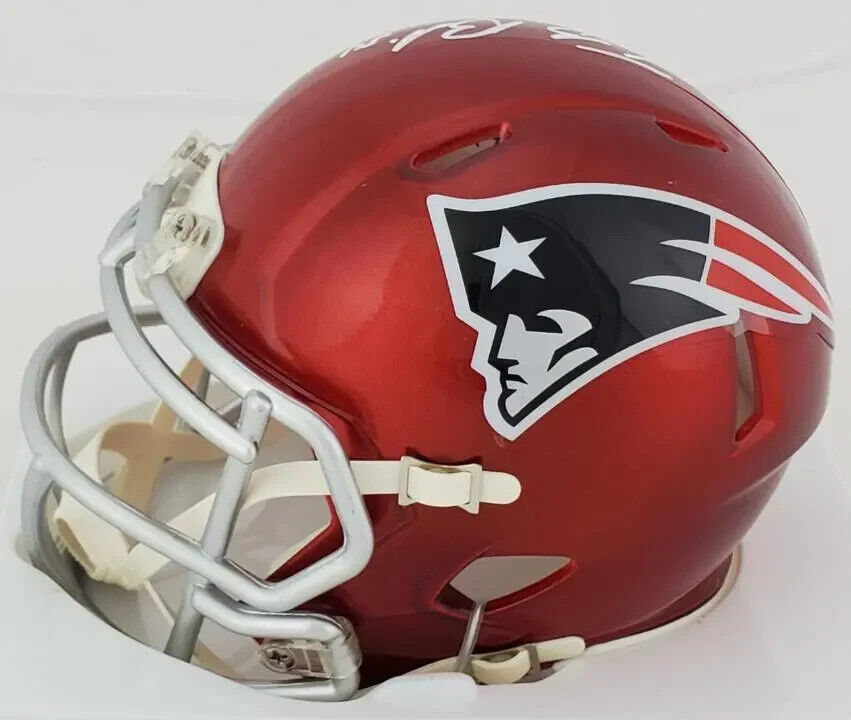 Tedy Bruschi Signed New England Patriots Flash Alternative Mini Helmet (Beckett)