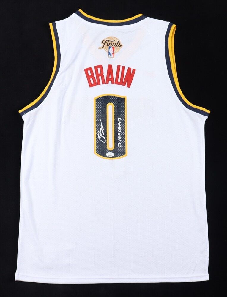 Christian Braun Signed Denver Nuggets Jersey (JSA) 1st Rnd Pick / Kansas Jayhawk