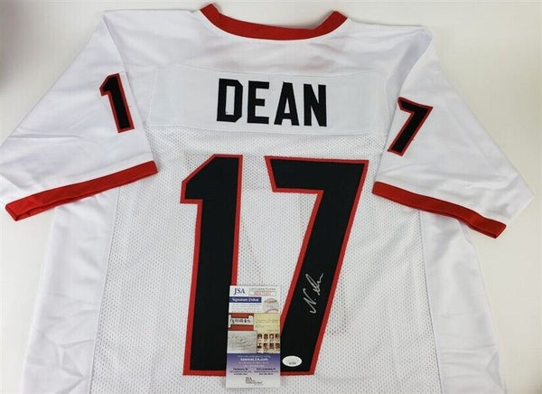 Nakobe Dean Signed Jersey (JSA)