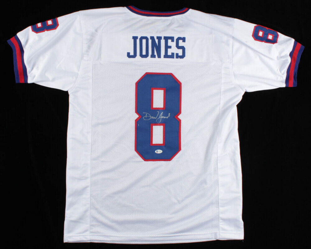 Daniel Jones Signed New York Giants Jersey (Beckett COA) 2019 #1 Draft Pick Q.B.