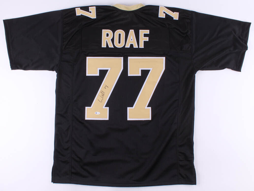 Willie Roaf Signed New Orleans Saints Black Jersey (Beckiett Holo) HOF O-Lineman