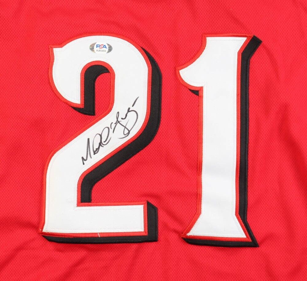 Michael Lorenzen Signed Cincinnati Reds Jersey (PSA COA) Pitcher / Outfielder