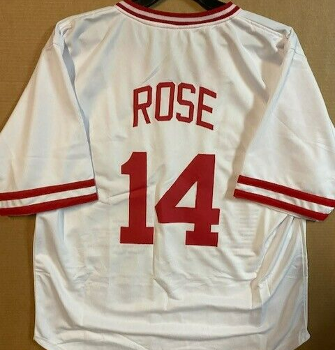 Pete Rose Signed Cincinnati Reds Career Highlight Jersey (JSA COA) 17xAll Star