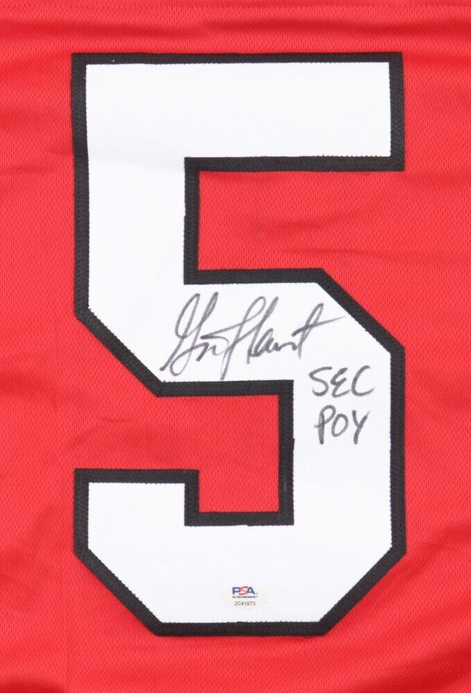 Garrison Hearst Signed Georgia Bulldogs Jersey Inscribed "Sec Poy" (PSA) 49er RB