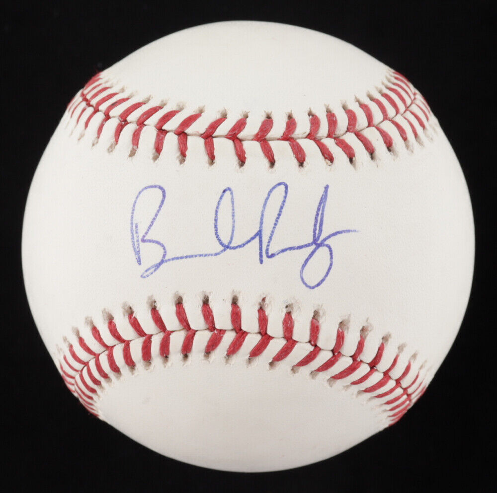 Brendan Rodgers Signed OML Baseball (JSA COA) Colorado Rockies Rookie Infielder