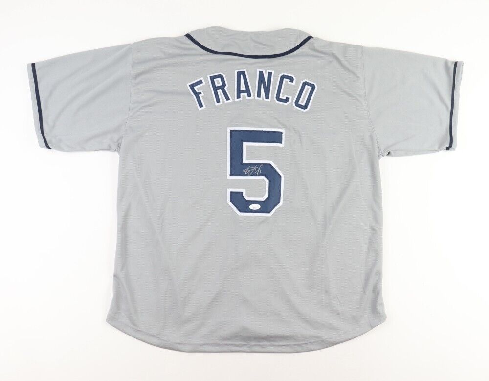 Wander Franco Signed Rays Jersey (JSA) Tampa Ray 2021 Rookie Shortstop