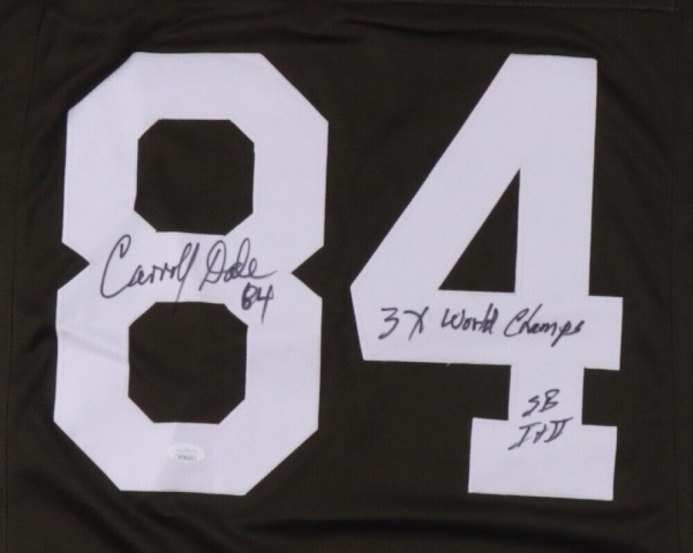 Carroll Dale Signed Green Bay Packers Jersey (JSA) "3xWorld Champ & S.B. I & II"