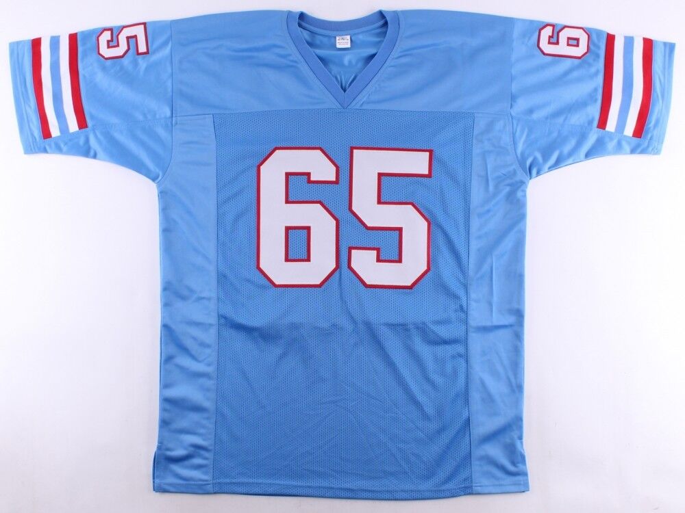 Elvin Bethea Signed Houston Oilers Jersey Ins. "HOF 83" (JSA COA) 8×Pro Bowl DE