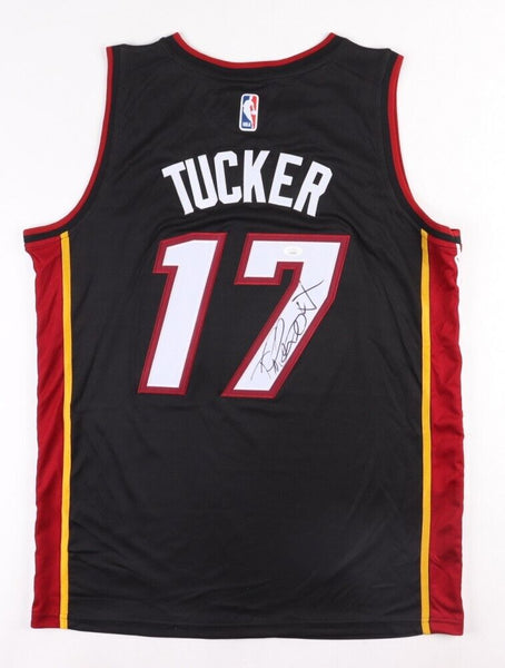 P. J. Tucker Signed Miami Heat Nike Style Jersey (JSA COA 