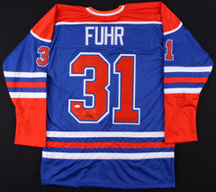 Grant Fuhr Signed Edmonton Oilers Jersey (JSA COA) 5xStanley Cup Champion Goalie