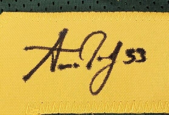 Aaron Jones Signed Green Bay Packer Color Rush Jersey (Beckett) 2020 Pro Bowl RB