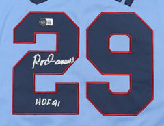 Rod Carew Signed Minnesota Twins Jersey Insc "HOF 91" (Beckett) 18x All Star