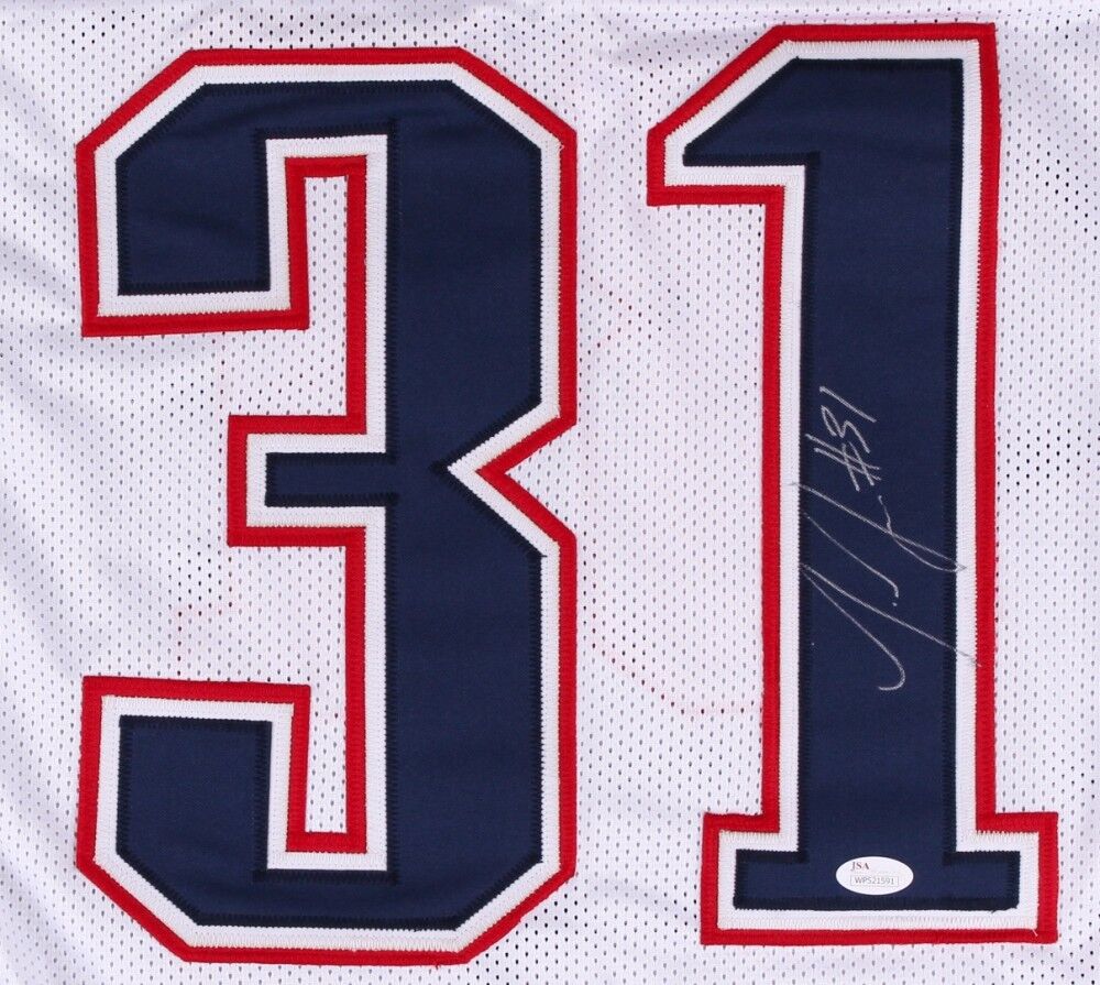 Jonathan Jones Signed Patriots Jersey (JSA) 2xSuper Bowl Champion Cornerback