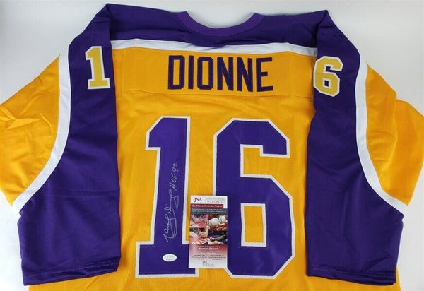 Marcel Dionne Autographed Signed Los Angeles Kings Jersey Inscribed HOF 92  Beckett