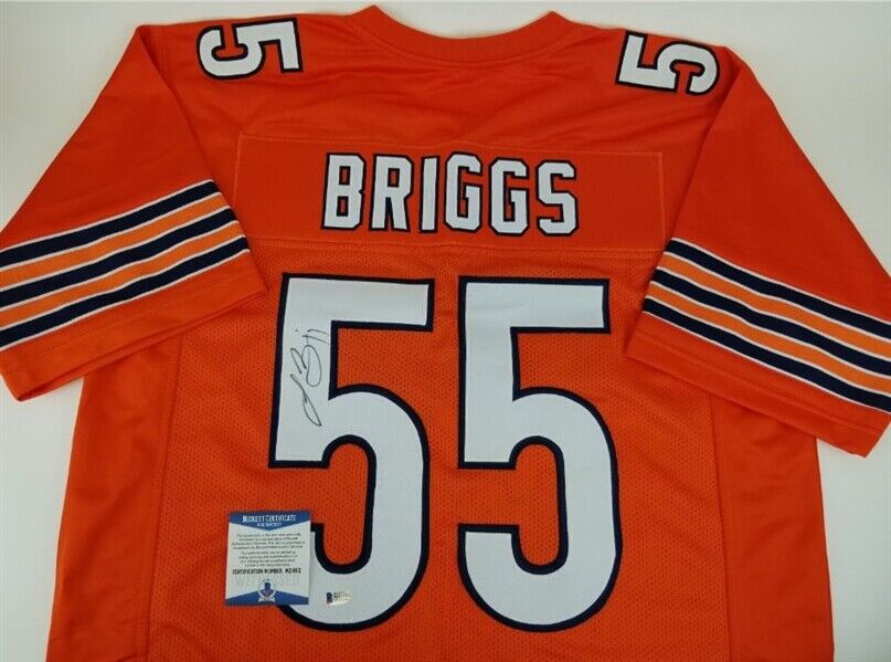 Lance Briggs Signed Chicago Bears Jersey (Beckett) 7×Pro Bowl (2005–2011) L.B.