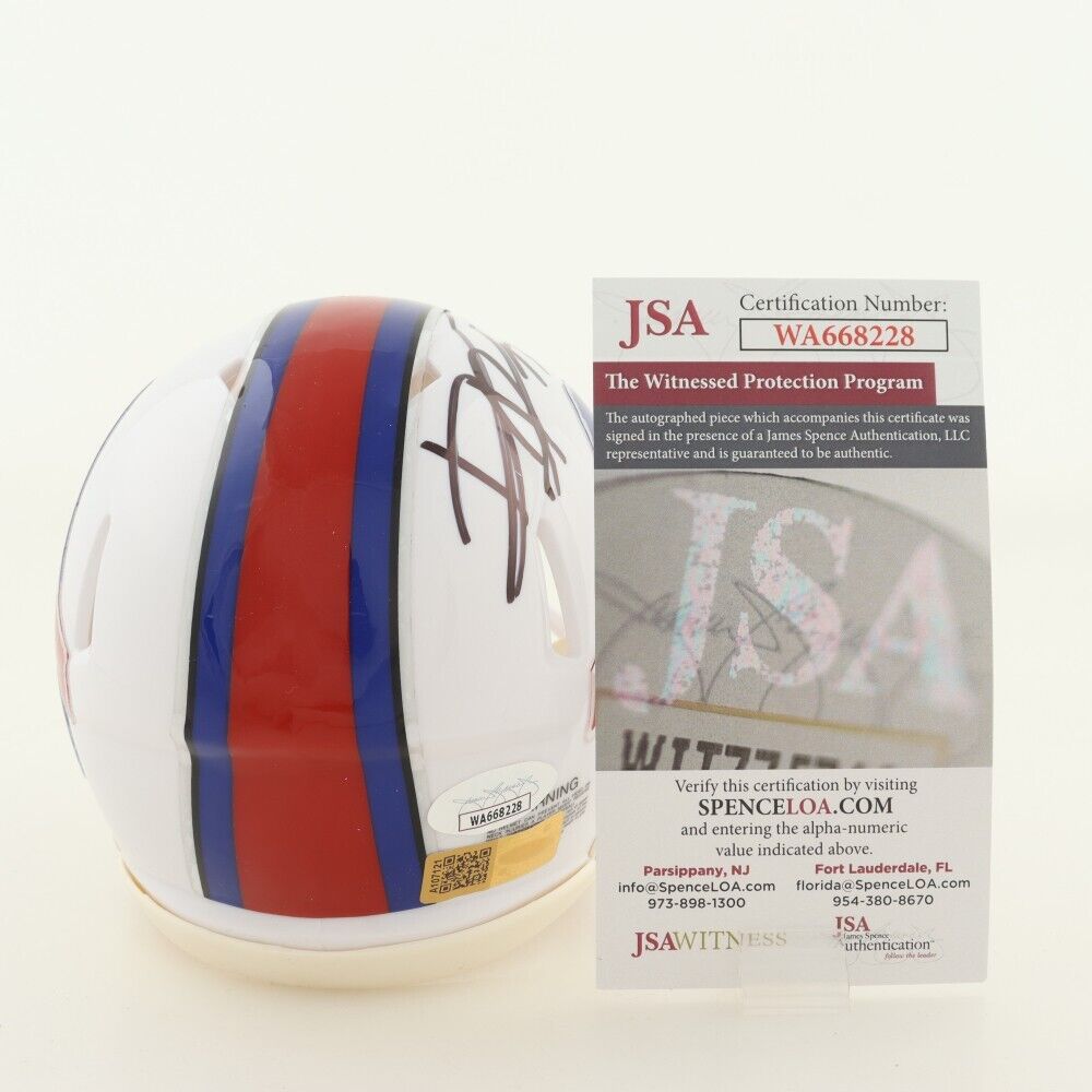 Dion Dawkins Signed Buffalo Bill Mini-Helmet (JSA COA) 7 Year Offensive Tackle