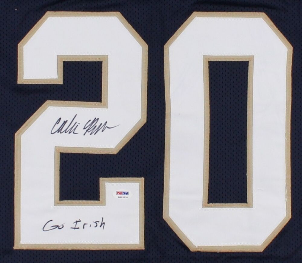 C.J. Prosise Signed Notre Dame Fighting Irish Jersey Inscribed "Go Irish" (PSA)