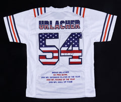 Brian Urlacher Signed Chicago Bear Career Highlight Stat Jersey (JSA COA) HOF LB
