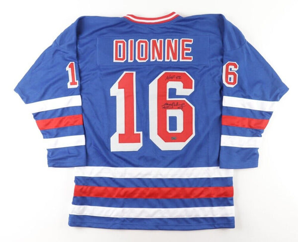 Marcel Dionne Signed New York Rangers Jersey Inscribed HOF 92 (N.E.P. COA)