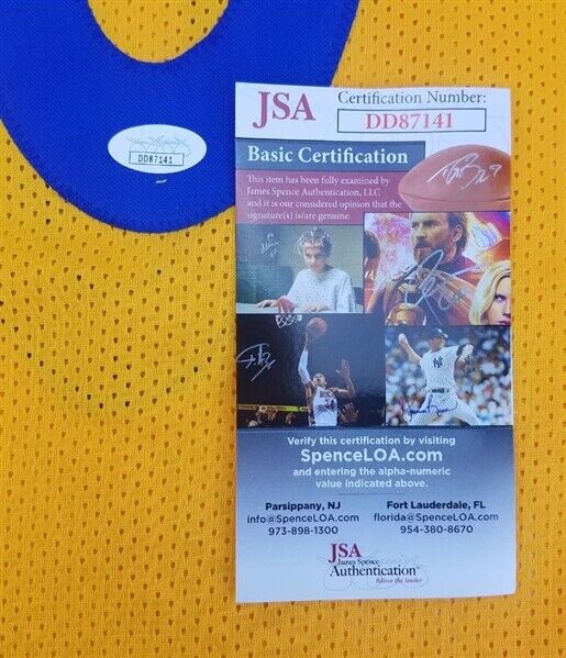 DeMarcus Cousins Signed Golden State Warriors "The Bay" Yellow Jersey (JSA COA)