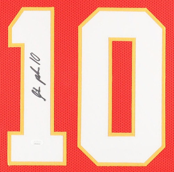 Isiah Pacheco Signed Kansas City Chiefs 35x43 Framed Jersey (JSA