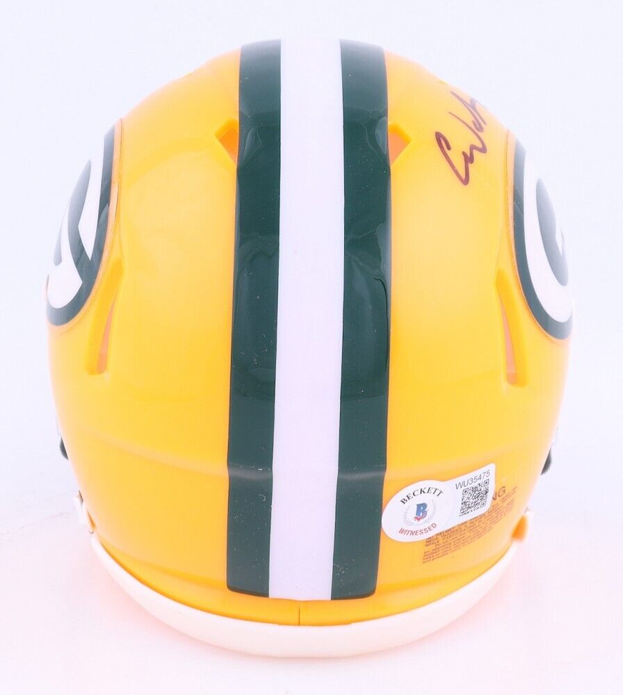 Christian Watson Signed Packer Speed Mini Helmet (Beckett) Wide Receiver