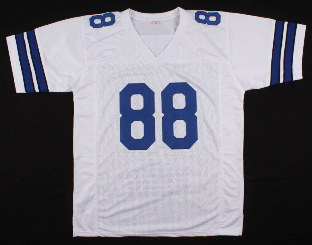 Drew Pearson Signed Dallas Cowboys Highlight Stat Jersey Inscribed ROH 2011 JSA
