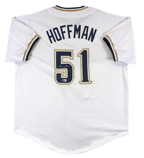 Trevor Hoffman Signed Padres Jersey (Beckett) San Diego Closer 1993-20 –