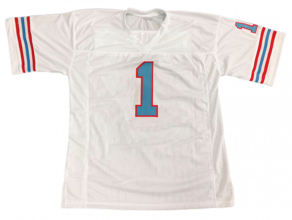 Warren Moon Signed Houston Oilers Jersey (Beckett COA) 9×Pro Bowl Q.B.