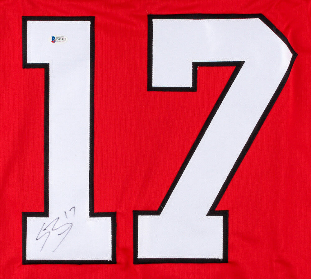 Lance Bouma Signed Chicago Blackhawks Jersey (Beckett COA) Center