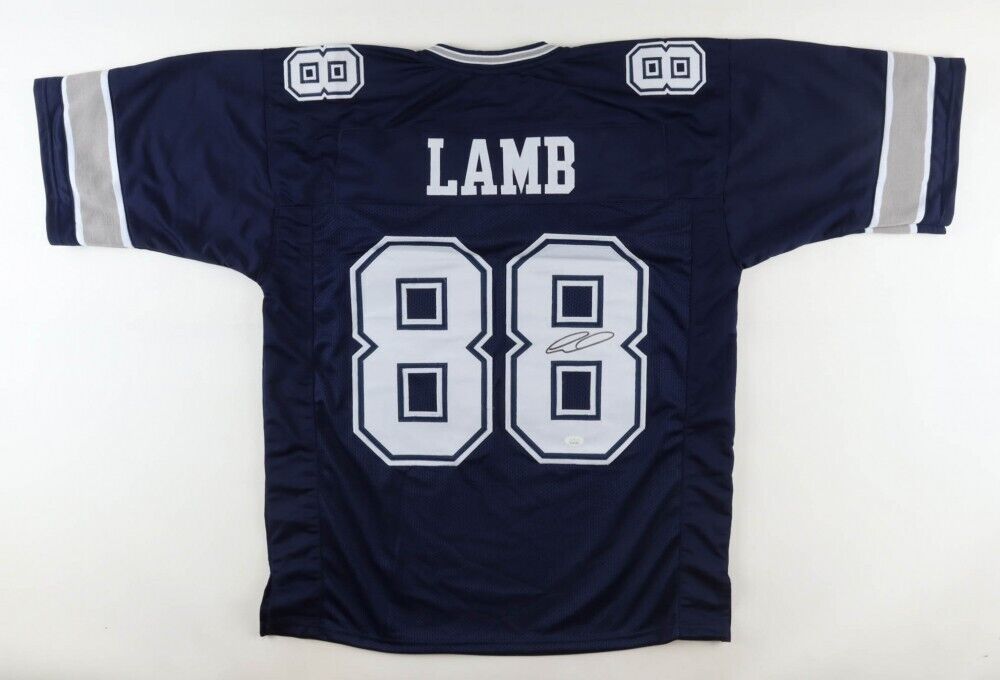 CeeDee Lamb Signed Dallas Cowboys Jersey (JSA) 2020 1st Rnd Draft Pick WR / Okl.