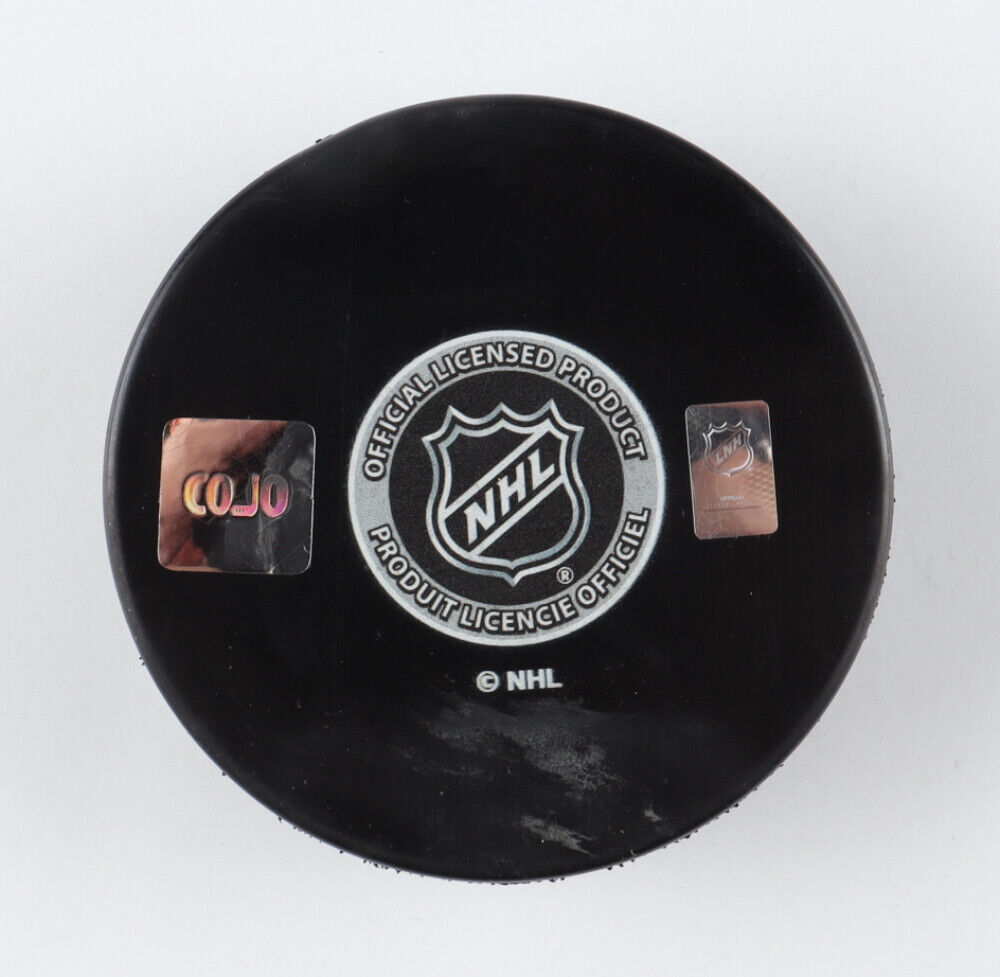 Jeremy Roenick Signed Chicago Blackhawk Logo Puck Inscribed "1216 Points" (COJO)