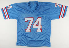 Bruce Matthews Signed Houston Oilers Jersey Insc. "HOF 07" (Beckett Holo) O-Line
