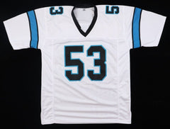 Brian Burns Signed Panthers Jersey (JSA COA) Carolina 2019 #1 Pick NFL Draft DE