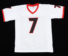 Lorenzo Carter Signed Georgia Bulldogs White Jersey (PSA) Atlanta Falcons L.B.