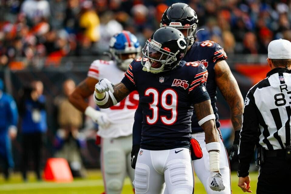 Eddie Jackson Signed Bears Jersey (Beckett Holo) Chicago's 2017 4th Rd Draft Pck