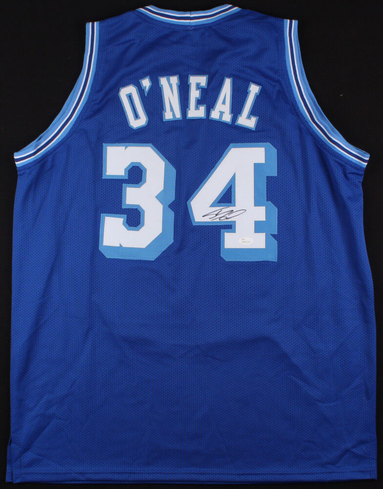 Shaquille O'Neal Signed Los Angeles Lakers Throwback Jersey (JSA COA) 2000 MVP