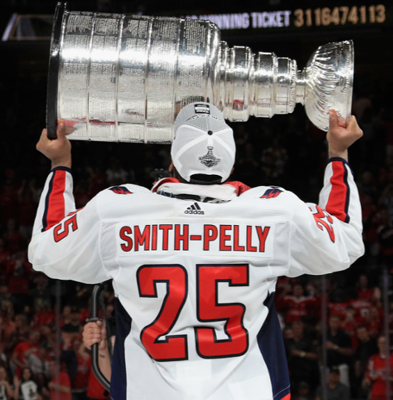 Devante Smith-Pelly Signed Washington Capitals White Home Jersey (JSA COA)