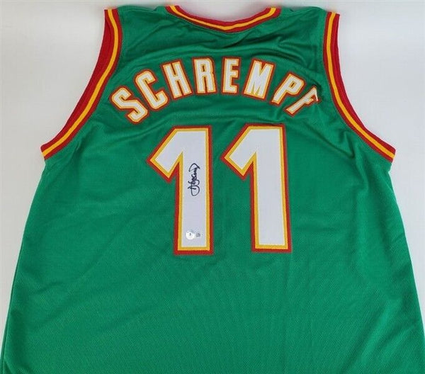 Detlef Schrempf Signed Seattle Red Basketball Jersey (JSA) — RSA