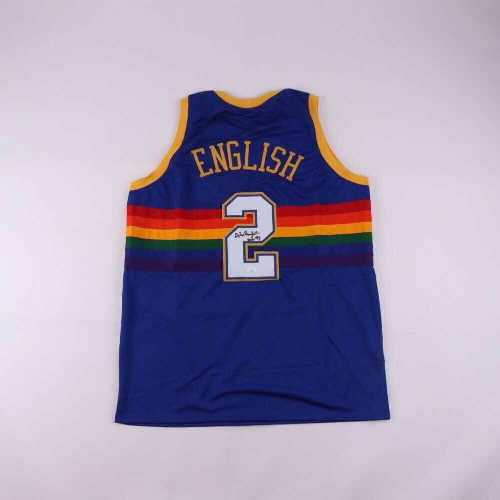 Alex English Signed Denver Nuggets Jersey (JSA) 8xNBA All-Star 1982–1989 Forward