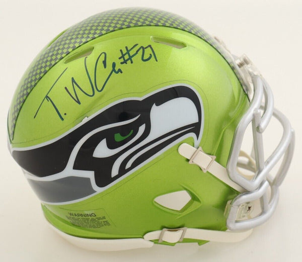 Tariq Woolen Signed Seattle Seahawks Flash Alternate Speed Mini