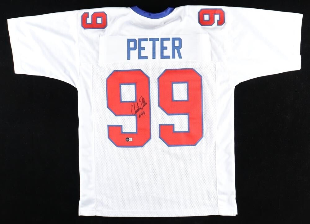 Christian Peter Signed New York Giants Jersey (Beckett) NY Defensive Lineman