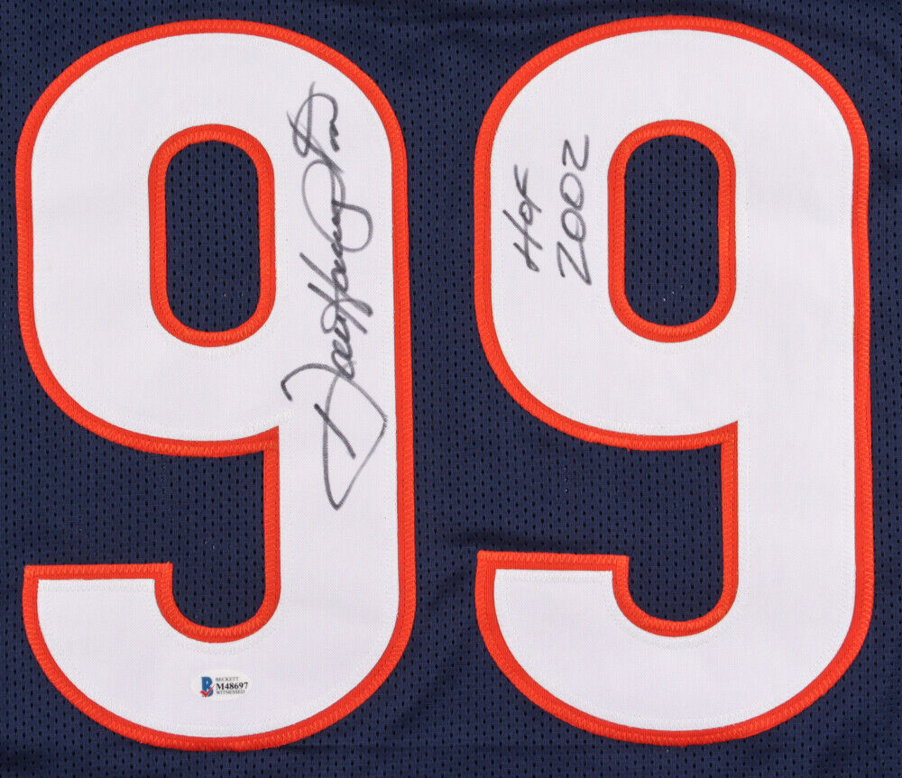 Dan Hampton Signed Chicago Bears Highlight Stat Jersey Inscibed HOF 2002 Beckett