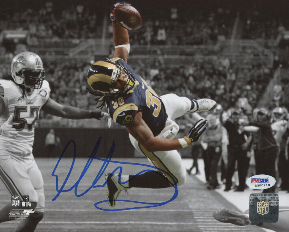Todd Gurley II Signed Los Angeles Rams 8x10 Photo (PSA COA) Super Bowl LIII R.B.